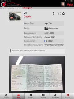 Capture d'écran de l'application OK de la section « Show Car »