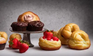 Arrangement de pâtisserie créé par une IA